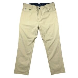 NWT Denali Trent Travel Pants Mens 38x30 Tan Beige Stretch Nylon Outdoor Hiking